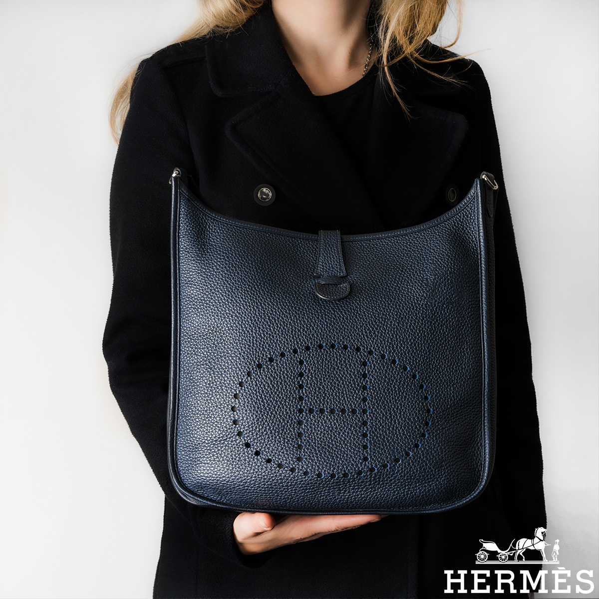 Hermès Evelyne 33 Clemence Bleu Agathe